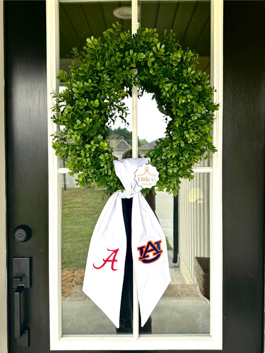 Auburn/Alabama Wreath Sash
