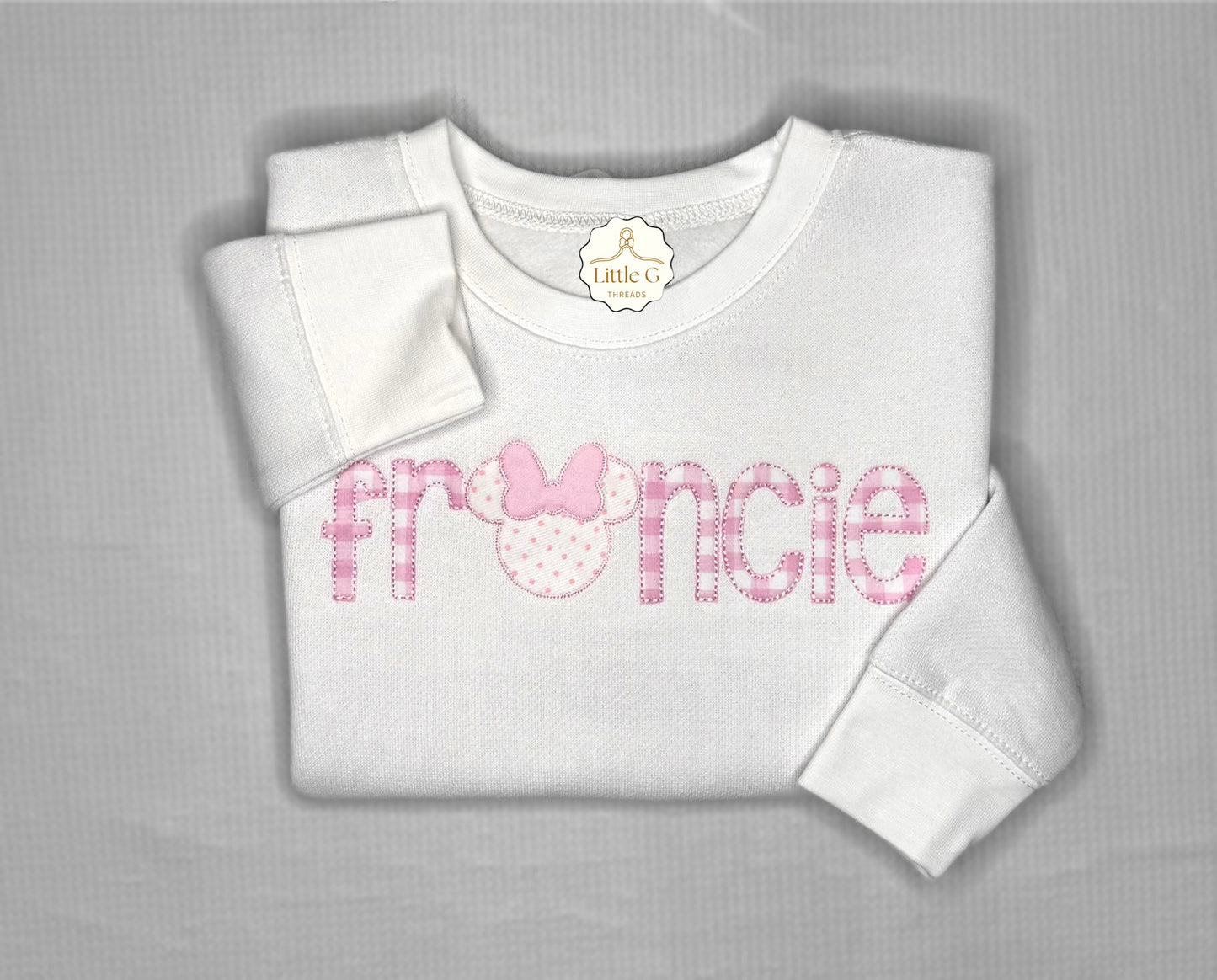 Minnie Head Name Sweatshirt