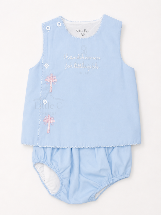 Thank Heaven for little girls Diaper Set