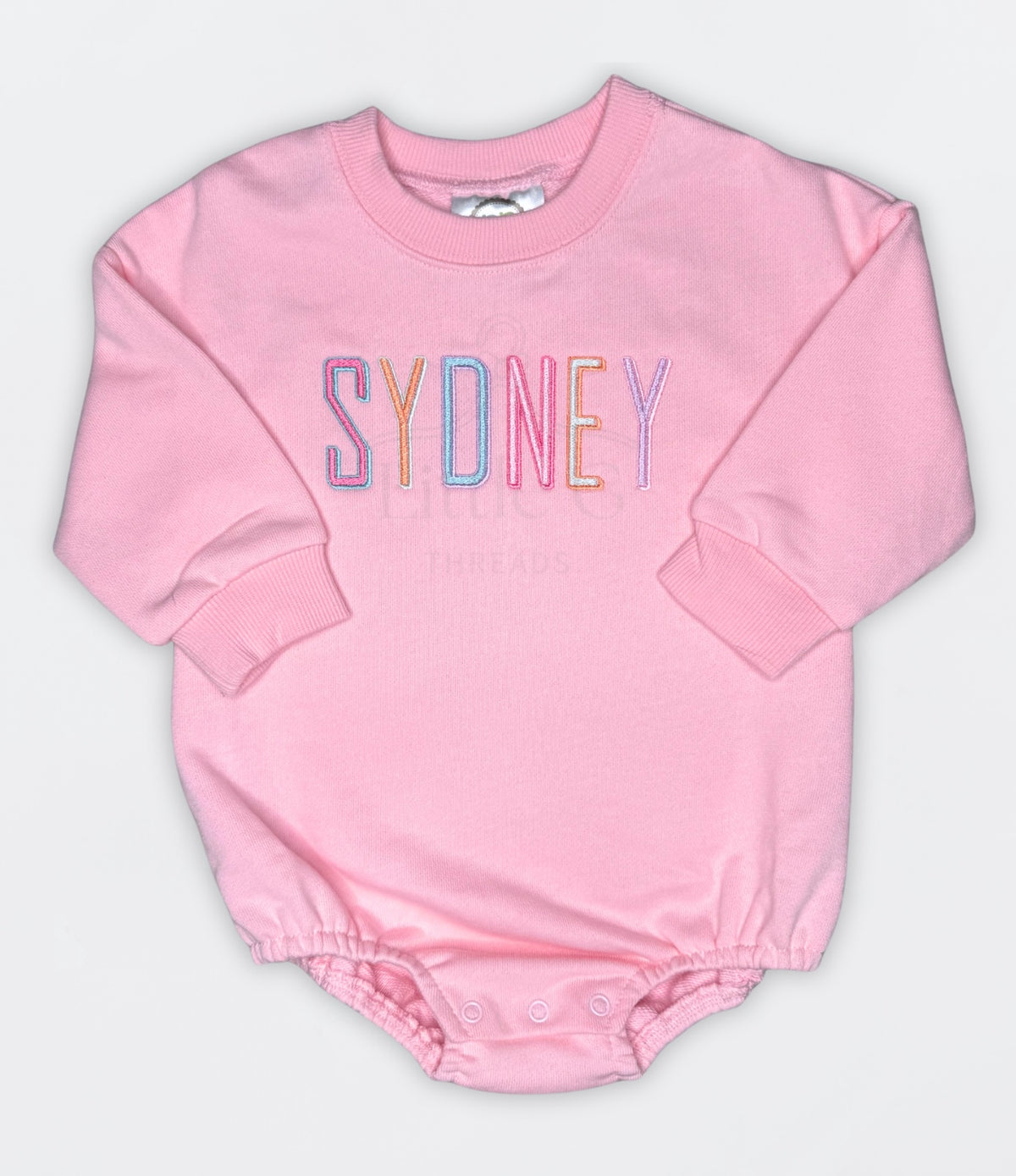 Rainbow Block Name Sweatshirt Bubble