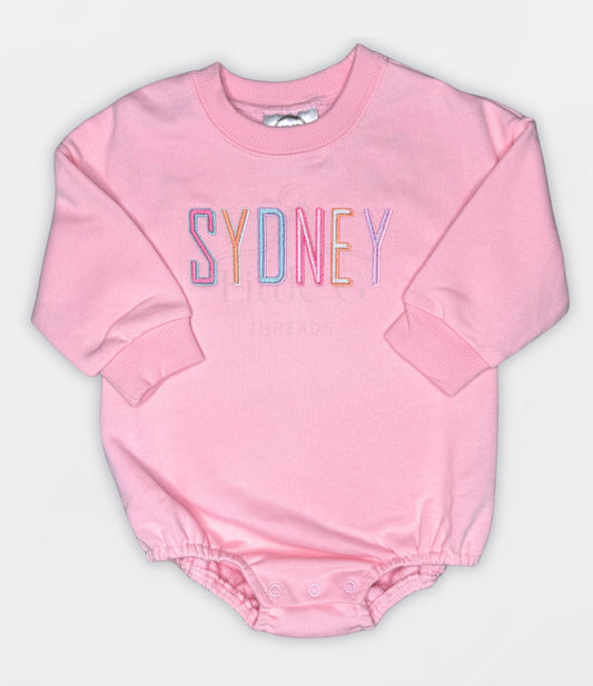 Rainbow Block Name Sweatshirt Bubble