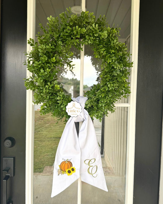 Pumpkin/Sunflower Wreath Sash