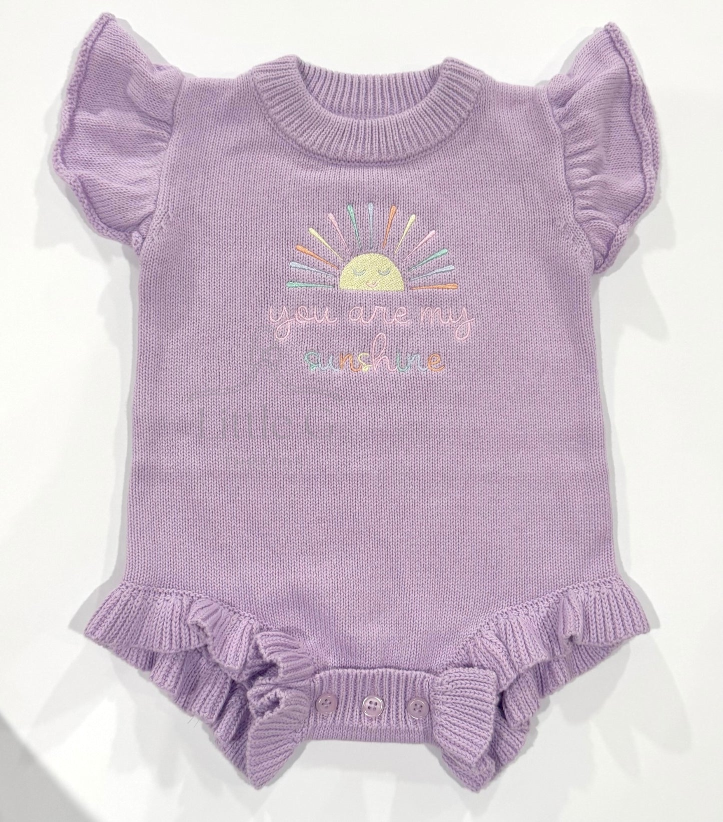 Knit Ruffle Bubble (You are my sunshine)