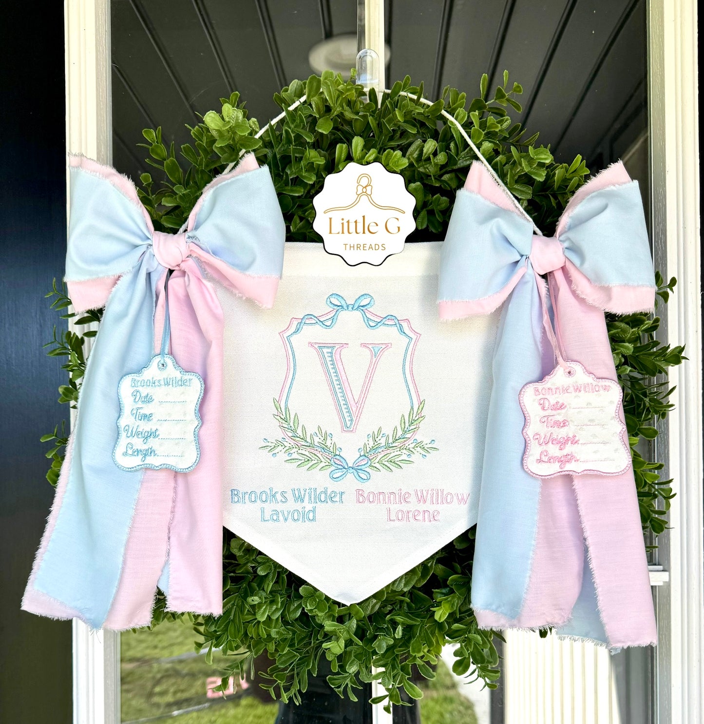 Birth Announcement Banner(Twins)