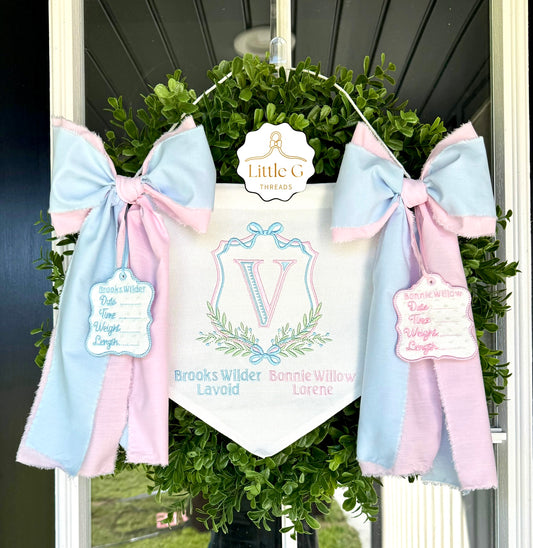 Birth Announcement Banner(Twins)