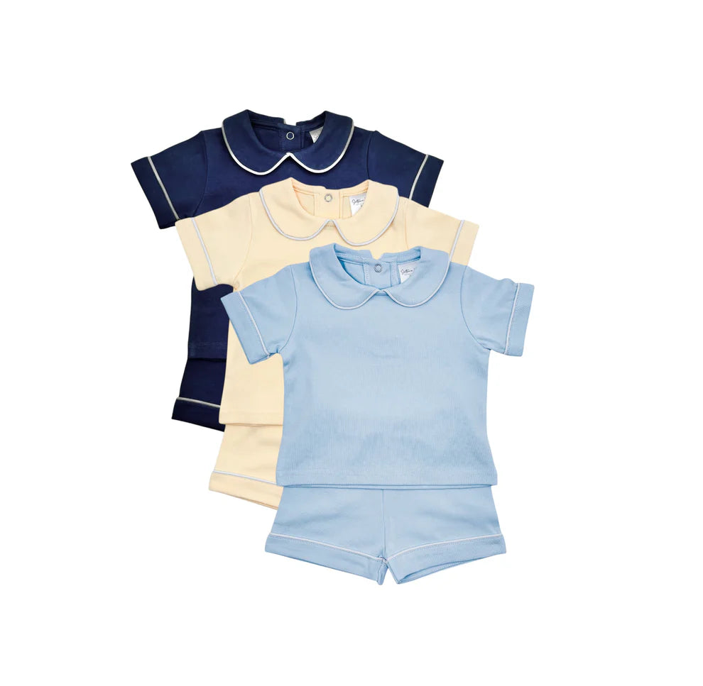 Piping Collared Short Set