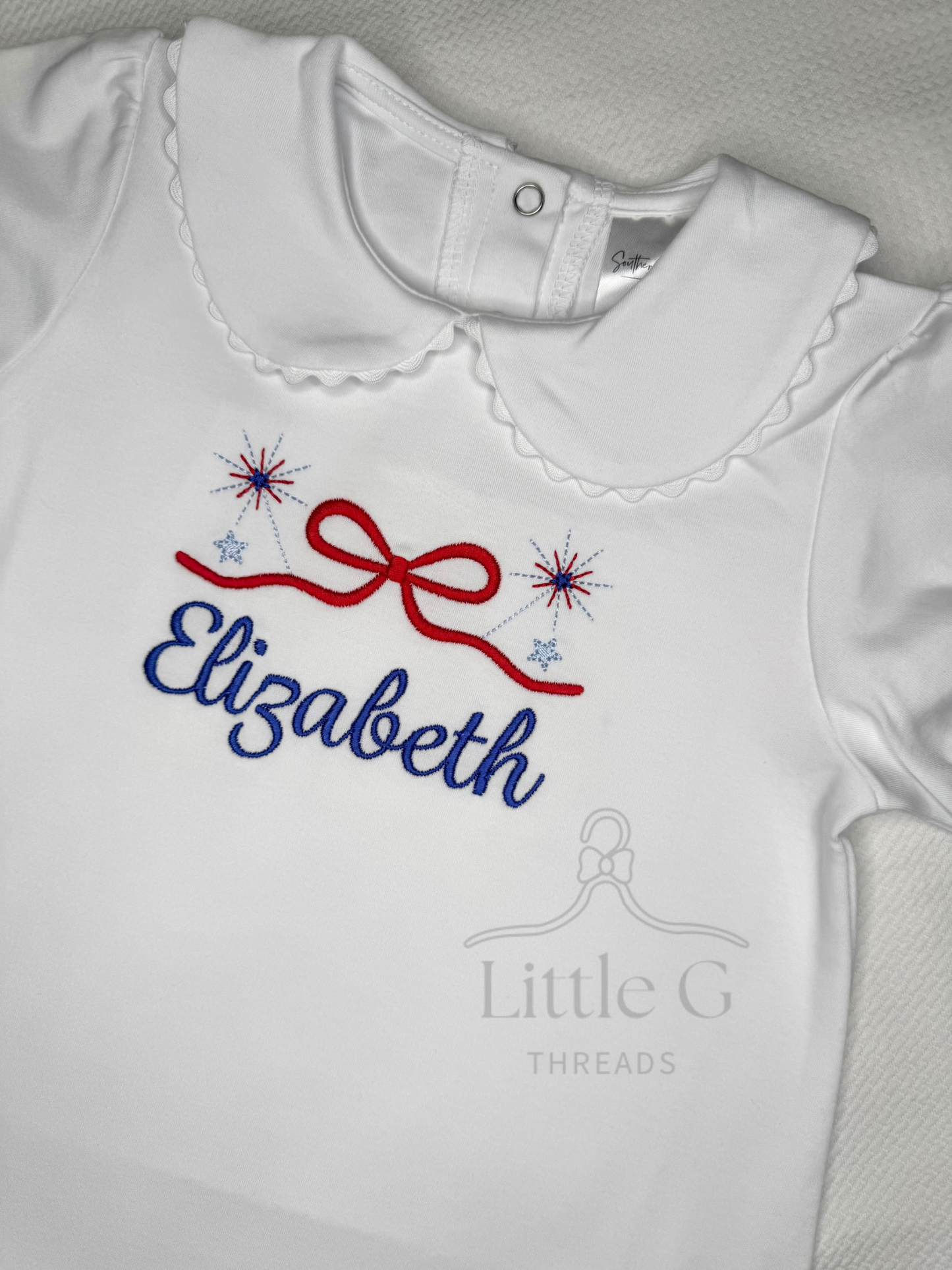 Patriotic Scalloped Collared Dress