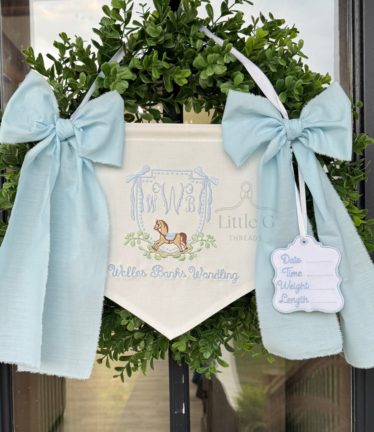 Birth Announcement Banner(rocking horse)